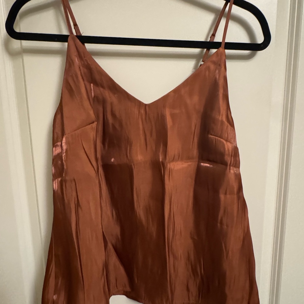 a new day Copper Satin Spaghetti Strap Cami